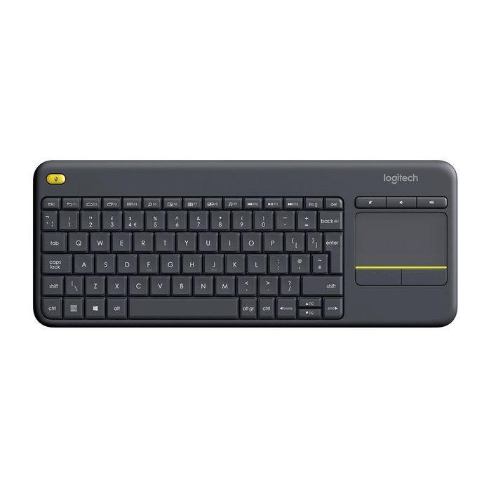 Logitech K400 Plus Teclado Inalámbrico Táctil con Touchpad Integrado para PC a TV, Alcance 10m, Batería 18 Meses, Diseño US 3