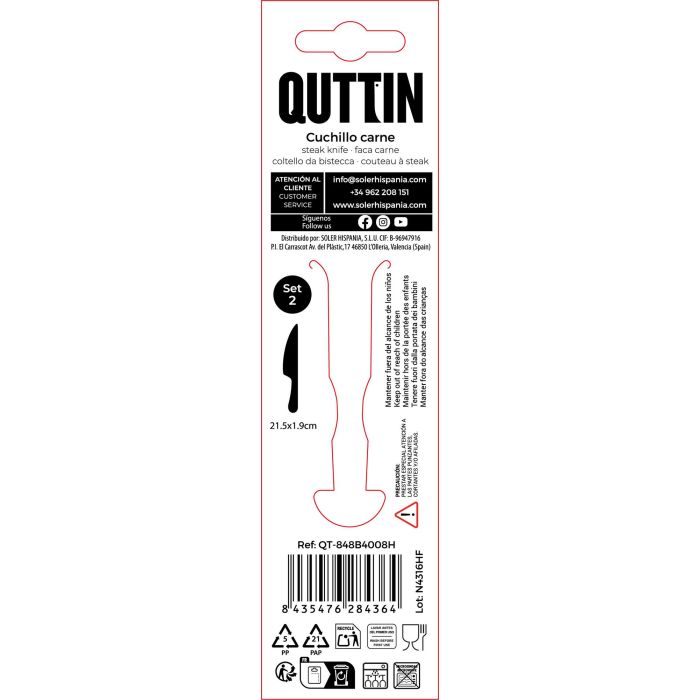 Set de 2 Cuchillos para Carne Classic - Inde (12 Cajas) 3 Set de 2 Cuchillos para Carne Classic - Inde (12 Cajas) 3