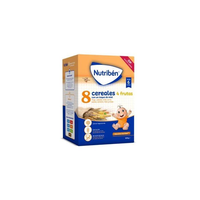 Nutriben 8 Cereales Miel 4 Frutas 600Gr.