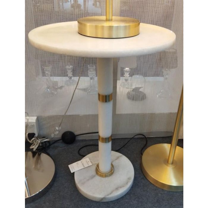 Mesita Auxiliar Moderno DKD Home Decor Blanco Dorado 41 x 58 x 41 cm 1 Mesita Auxiliar Moderno DKD Home Decor Blanco Dorado 41 x 58 x 41 cm 1