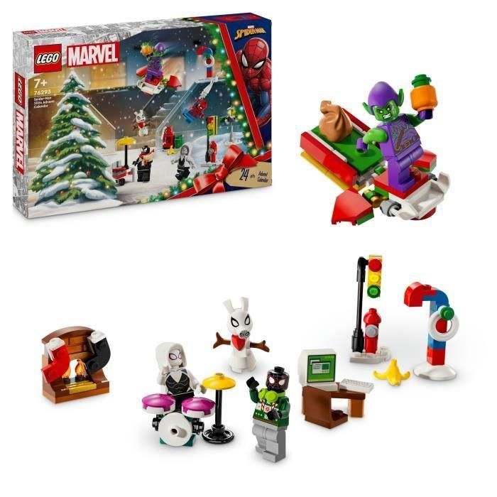 LEGO 76293 Calendario de Adviento Marvel Spider-Man 2024 - Regalo festivo para niños LEGO 76293 Calendario de Adviento Marvel Spider-Man 2024 - Regalo festivo para niños