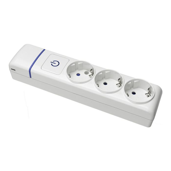 Base múltiple de 3 tomas 2p+t, 16 a 250 v con interruptor luminoso. Base múltiple de 3 tomas 2p+t, 16 a 250 v con interruptor luminoso.