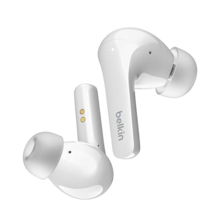 Belkin AUC006BTWH Auriculares Inalambricos Blancos con Cancelación de Ruido Activa Bluetooth 5.2 0 Belkin AUC006BTWH Auriculares Inalambricos Blancos con Cancelación de Ruido Activa Bluetooth 5.2 0