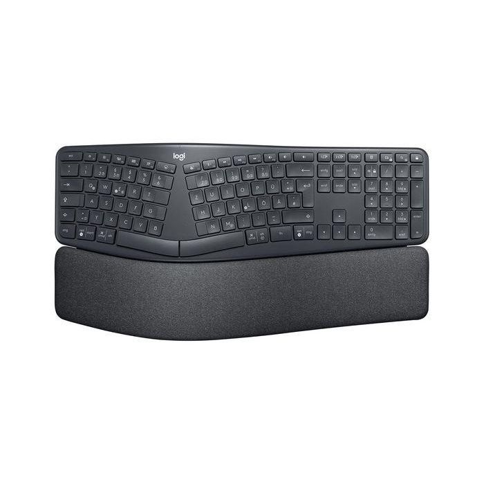 Logitech ERGO K860 Teclado Ergonómico Inalámbrico con Reposamuñecas para Negocios y Uso General 2