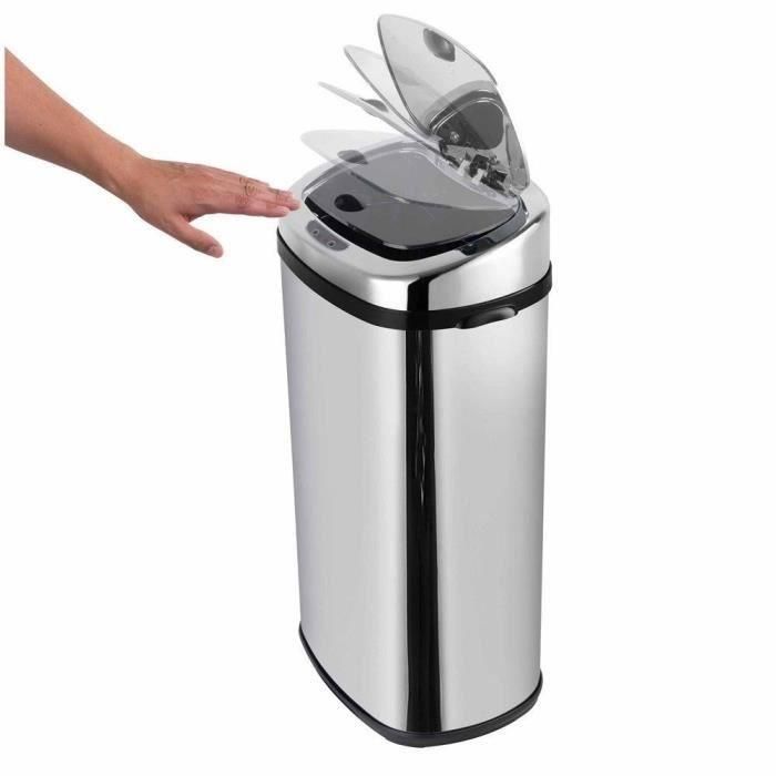 Papelera de cocina automática - LARGO - KITCHEN MOVE - 42 L - Acero inoxidable con flejes 1 Papelera de cocina automática - LARGO - KITCHEN MOVE - 42 L - Acero inoxidable con flejes 1