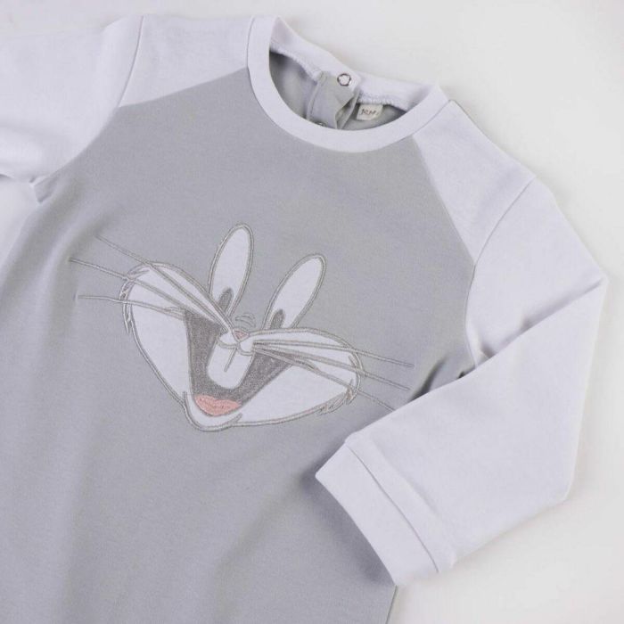 Pelele de Manga Larga para Bebé Looney Tunes Gris 1