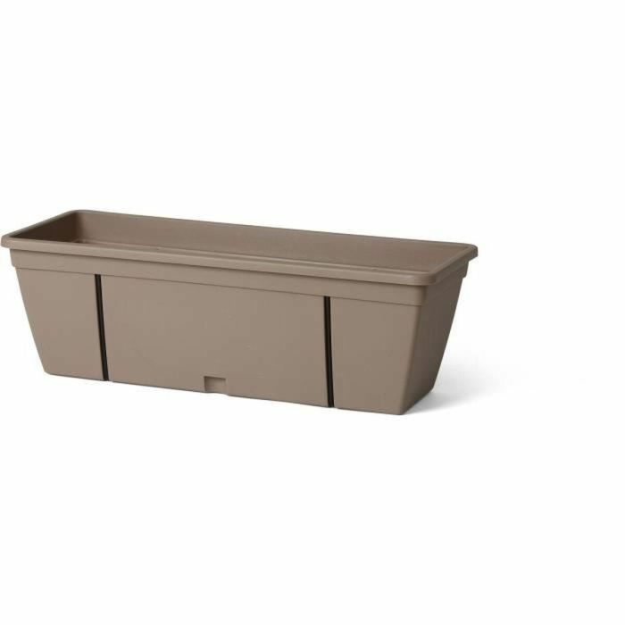 Garden Id Macetero Smart con Gancho Metálico, Reserva de Agua y Espaciador de Drenaje Taupe 50 cm 3