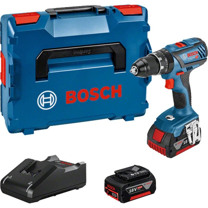 Bosch Professional GSB 18V-28 Taladro Percutor 18V 63 Nm, Mandril 13mm, Kit 2 Baterías 4.0Ah, Cargador GAL 18V40, Maletín L-Case 3 Bosch Professional GSB 18V-28 Taladro Percutor 18V 63 Nm, Mandril 13mm, Kit 2 Baterías 4.0Ah, Cargador GAL 18V40, Maletín L-Case 3