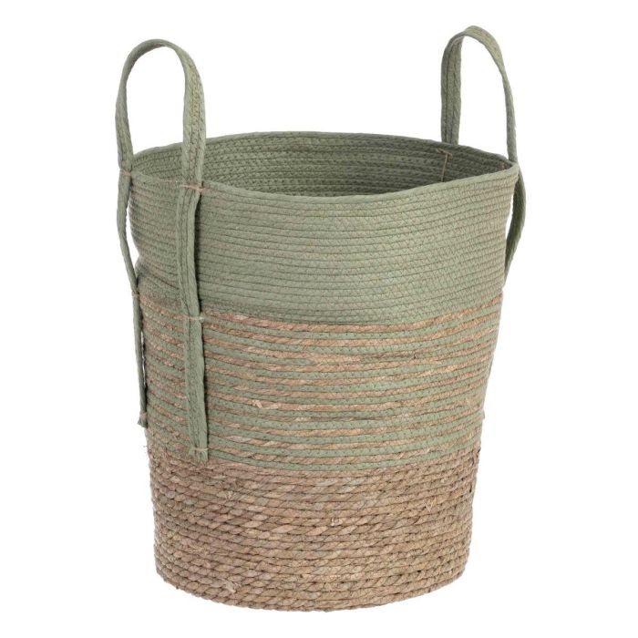 Juego de Cestos 42 x 42 x 48 cm Menta Fibra natural (3 Piezas) 8