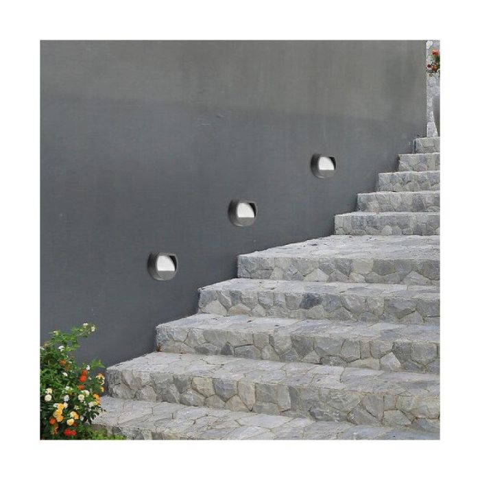 RABALUX RAB-77004 Aplique Exterior Solar Narmada LED 0,5W 13Lm 4000K IP44 Redondo Estilo Moderno Luz Blanca Natural con Brillo Ajustable 5