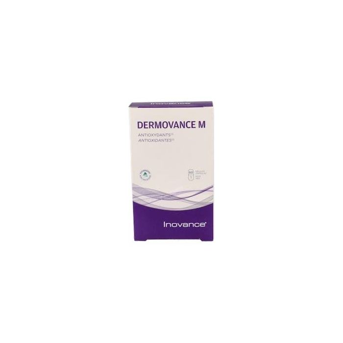 INOVANCE Dermovance M 60 Cápsulas con Vitamina C, E y Zinc para Formación de Colágeno y Protección Antioxidante de la Piel