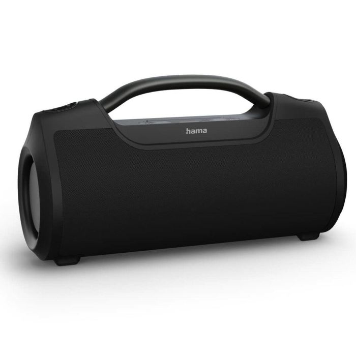 Hama Altavoz Soundbarrel Negro - Sonido Potente, Bluetooth 5.0, Resistente al Agua IPX6, Batería de 12h