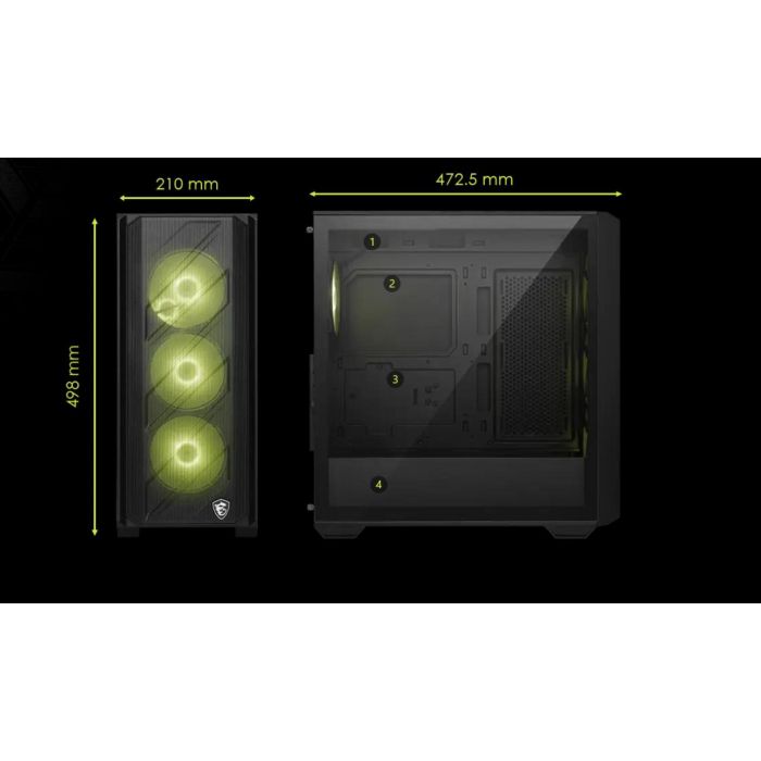 Caja Msi Mag Forge 330R Airflow 1