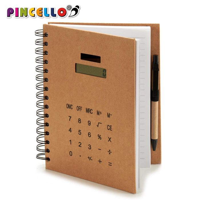 Pincello Libreta Calculadora Grande con Bolígrafo 2.5x21x18 cm (24 Unidades) 1