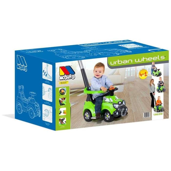 Molto Correpasillos 4x4 con palo y bandeja de seguridad, emite sonidos, pilas incluidas, desde 1 año, plástico, 92 cm 1 Molto Correpasillos 4x4 con palo y bandeja de seguridad, emite sonidos, pilas incluidas, desde 1 año, plástico, 92 cm 1