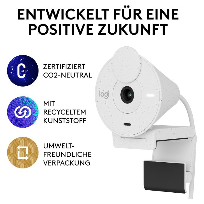 Logitech Brio 300 Webcam Webcam 1080p Blanco Crudo