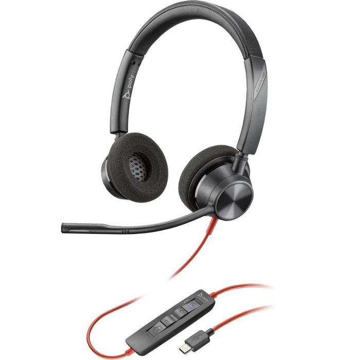 HP Blackwire 3320 Headset Estéreo con cable USB-C y adaptador USB-A Certificado Microsoft Teams para PC