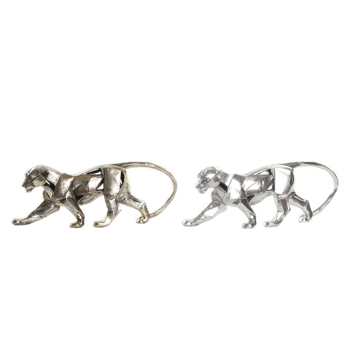 DKD Home Decor Figura Decorativa Pantera Glam de Resina, Colores Dorado y Plateado, Medidas 10x18x46.5 cm, Pack de 2 Unidades para Hogar 0 DKD Home Decor Figura Decorativa Pantera Glam de Resina, Colores Dorado y Plateado, Medidas 10x18x46.5 cm, Pack de 2 Unidades para Hogar 0