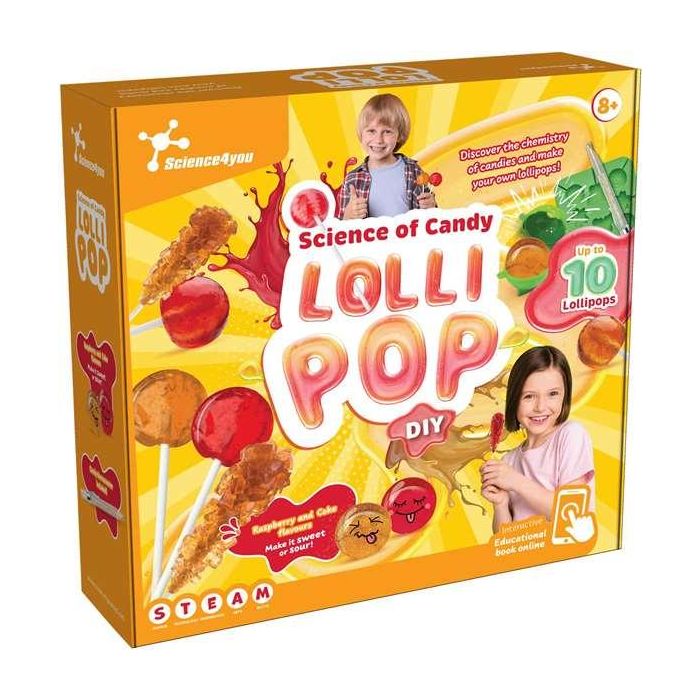 Science for you Juego Fábrica de Chupa Chups para Hacer Piruletas, Química de Caramelos, Edad Mínima 8 Años, 23,5x22x6,5 cm