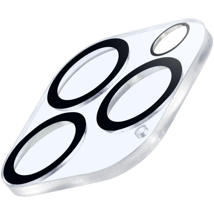 Cellularline Protector de Lente de Cámara para iPhone 15 Pro / 15 Pro Max Transparente, Vidrio Templado Resistente a Golpes y Rayones
