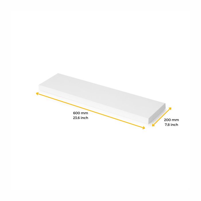 Emuca Tablero para baldas de estante, 600x200mm, espesor 30mm, Madera, Pintado blanco 7