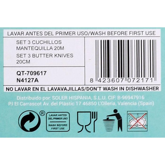 Set de 3 cucharas de untar Samba 20 cm - Quttin (12 Cajas) 7