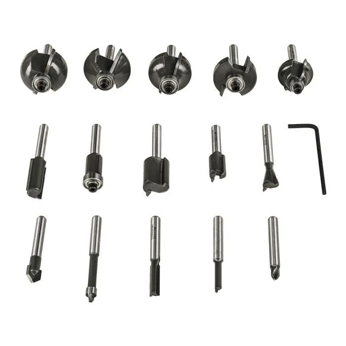 Ryobi Caja 15 Cortadores Variados Vástago Ø 6 mm RAKRBS15 1