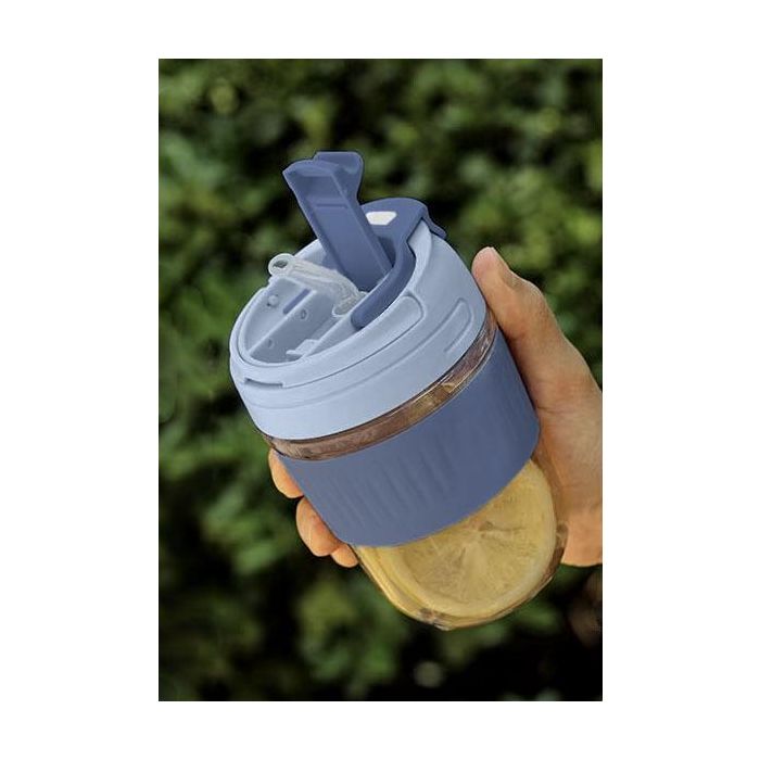 Travel Mug de Vidrio con Silicona 380 ml - Bewinner por Inde (24 Unidades) 2 Travel Mug de Vidrio con Silicona 380 ml - Bewinner por Inde (24 Unidades) 2