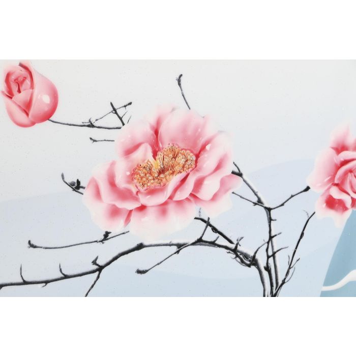 DKD Home Decor Cuadro Oriental Azul Rosa 3 x 60 x 180 cm (2 Unidades) 2