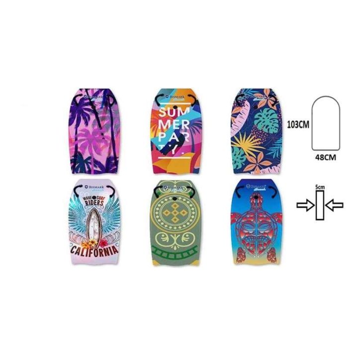 Poessa Tabla de Surf Poliestireno con Asas y Dibujos 103 x 47,5 x 5 cm para Niños +5 Años - Modelos Surtidos 4 Poessa Tabla de Surf Poliestireno con Asas y Dibujos 103 x 47,5 x 5 cm para Niños +5 Años - Modelos Surtidos 4