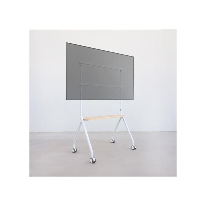 TOOQ Soporte suelo ruedas "ILOVE" pantalla 49-80 blanco