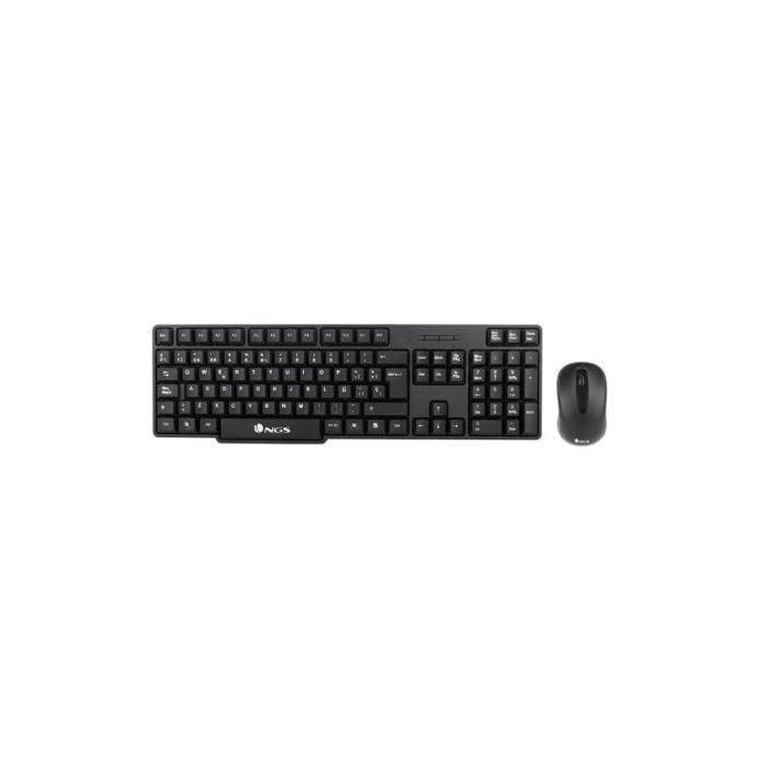 Teclado y Ratón NGS EUPHORIA KIT Negro Qwerty Español Inalámbrico 0 Teclado y Ratón NGS EUPHORIA KIT Negro Qwerty Español Inalámbrico 0