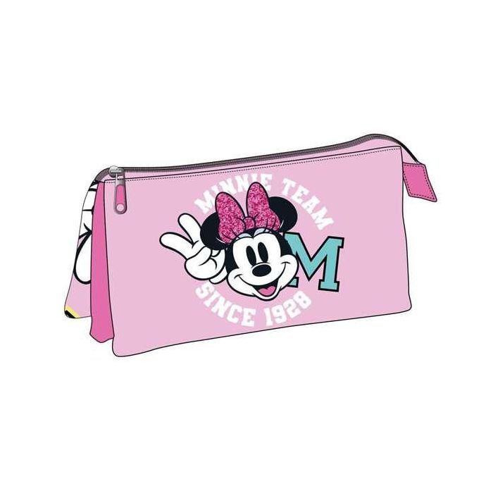 Estuche portatodo 3 compartimentos minnie 11.5 x 2.0 x 22.5 cm