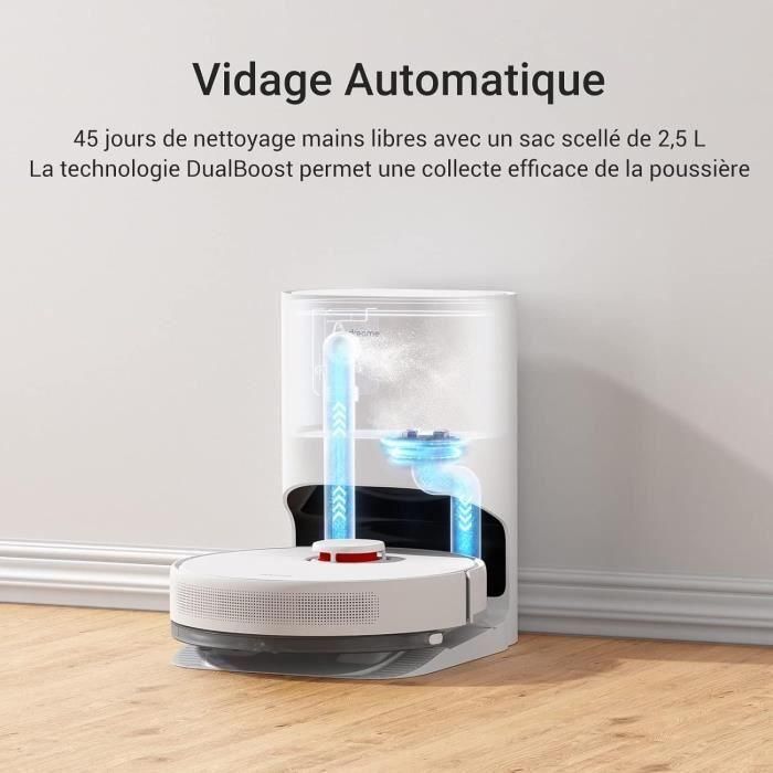 Dreame d10 plus aspiradora robot con empuje de vaciado automático, obstáculos de detección de lidar de navegación 1