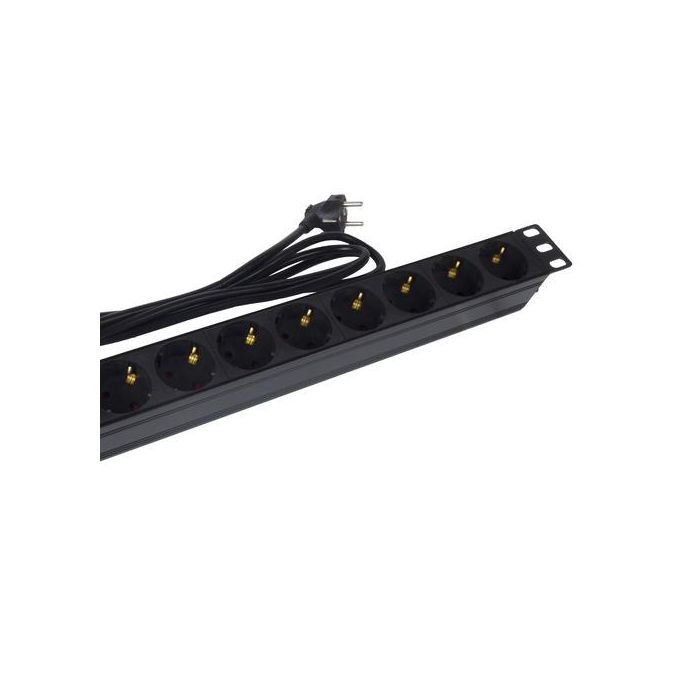 PHASAK Regleta 19" sin interruptor (1.8M) 8 tomas - Schuko 1