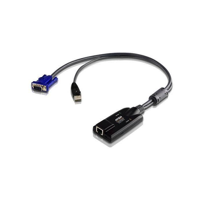 Aten USB - VGA to Cat5e/6 KVM Adapter Cable (CPU Module), with Virtual Media Support