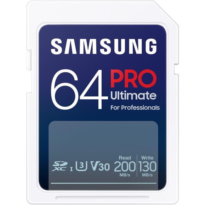 SAMSUNG XC PRO Ultimate 64GB Tarjeta SDXC Clase 10 UHS-I Velocidad 200MB/s Lectura 130MB/s Escritura 0 SAMSUNG XC PRO Ultimate 64GB Tarjeta SDXC Clase 10 UHS-I Velocidad 200MB/s Lectura 130MB/s Escritura 0
