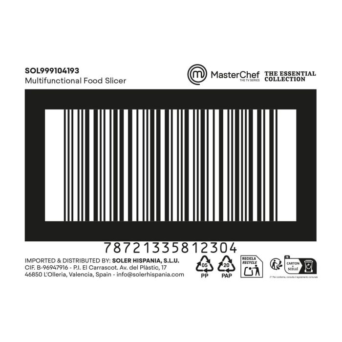 Inde Rallador Multifunciones 10,1x22x13,3 cm (6 Unidades) 2