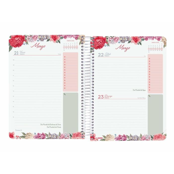 Agenda Finocam CLOE A5 15,5 x 21,2 cm 2025 Floral 2