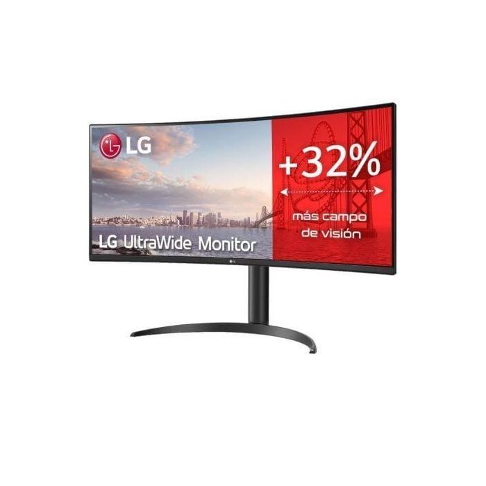 LG 34WP75CP-B Monitor Ultrapanorámico Curvo 34" WQHD (3440x1440) 160Hz 1ms MBR HDR10 FreeSync Premium USB-C 65W Regulable Negro 1