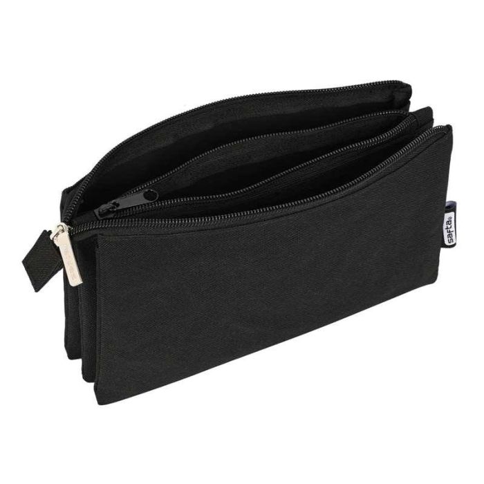 Safta Bolsa para Lápices Triple Negro 22x12x3cm 300D Poliéster 2