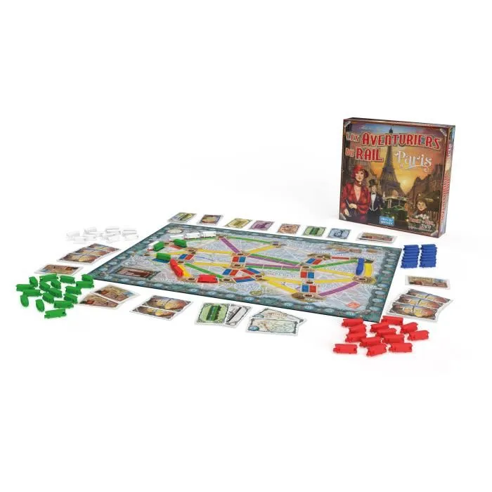 Asmodee Rail Adventurers Paris - ASM0824968220665 - A partir de 8 años - Idioma francés