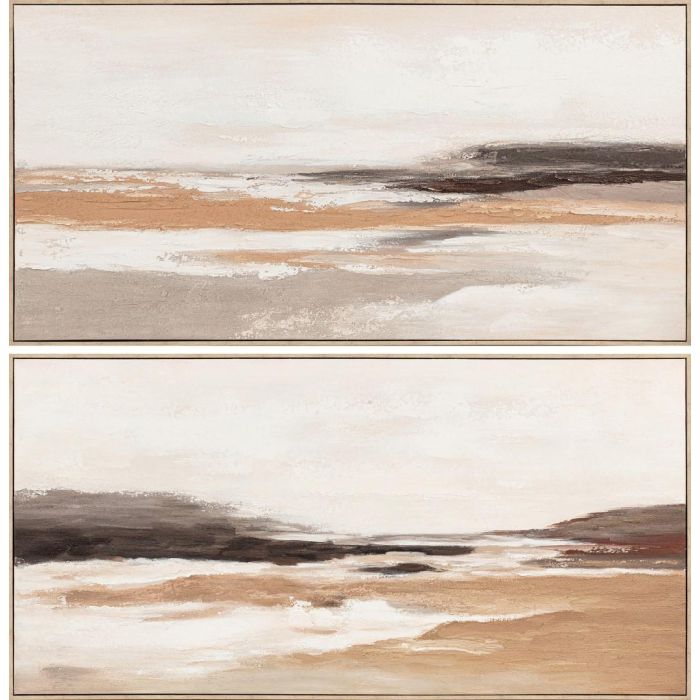 Cuadro Moderno DKD Home Decor Beige Blanco 4.5 x 70 x 140 cm (2 Unidades) 0 Cuadro Moderno DKD Home Decor Beige Blanco 4.5 x 70 x 140 cm (2 Unidades) 0