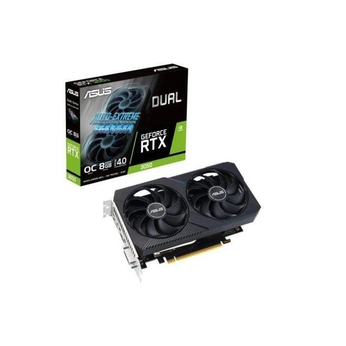 ASUS Dual -RTX3050-O8G-V2 NVIDIA GeForce RTX 3050 8 GB GDDR6 ASUS Dual -RTX3050-O8G-V2 NVIDIA GeForce RTX 3050 8 GB GDDR6