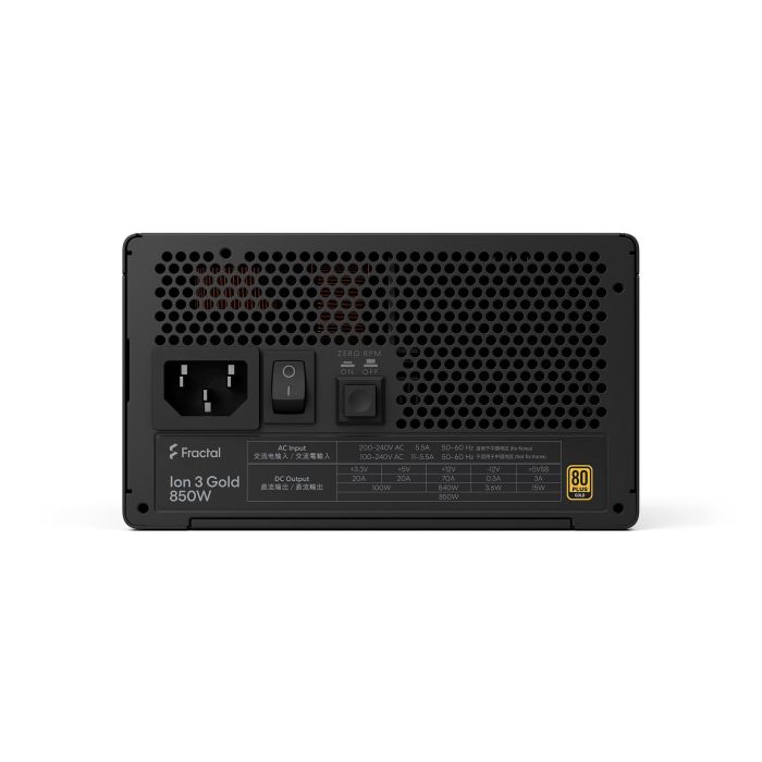Fractal Design FD-P-IA3G-850-EU Fuente de Alimentación 850W 80 Plus Gold ATX 3.1 Modular