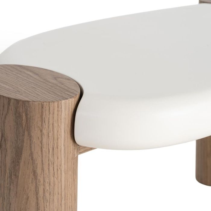 Mesa Centro Blanco-Natural Dm Salón 125 X 60 X 41 cm