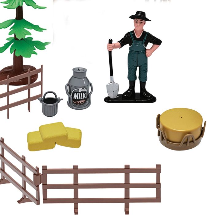 Set Granja 19 Pzas Con Tractor,Animales Y Figuras T01047 3