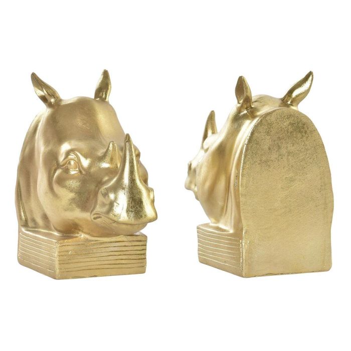 Sujetalibros Colonial DKD Home Decor Dorado 7.5 x 14.5 x 15 cm Set de 2 2 Sujetalibros Colonial DKD Home Decor Dorado 7.5 x 14.5 x 15 cm Set de 2 2