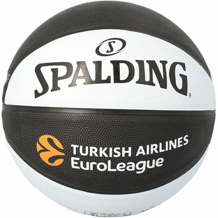 Balón de Baloncesto Spalding Asvel Sz7 Blanco Negro (Talla 7) 1 Balón de Baloncesto Spalding Asvel Sz7 Blanco Negro (Talla 7) 1