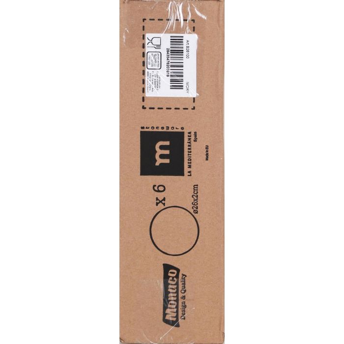 La Mediterranea Plato Llano 26 cm "Monaco" Ivory Bri (6 Unidades) 2